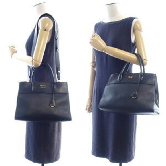 PRADA Handbag leather Nero Black shoulder - Picture 7 of 8